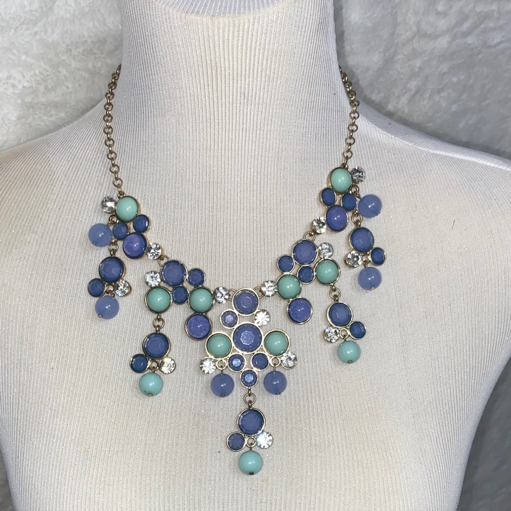 Elegant Multi-Color Statement Necklace